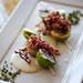 A Paesano Grilled Fig Skewer of crisp proscuitto, gorgonzola cream and basil crystals on Friday. Daniel Brenner I AnnArbor.com